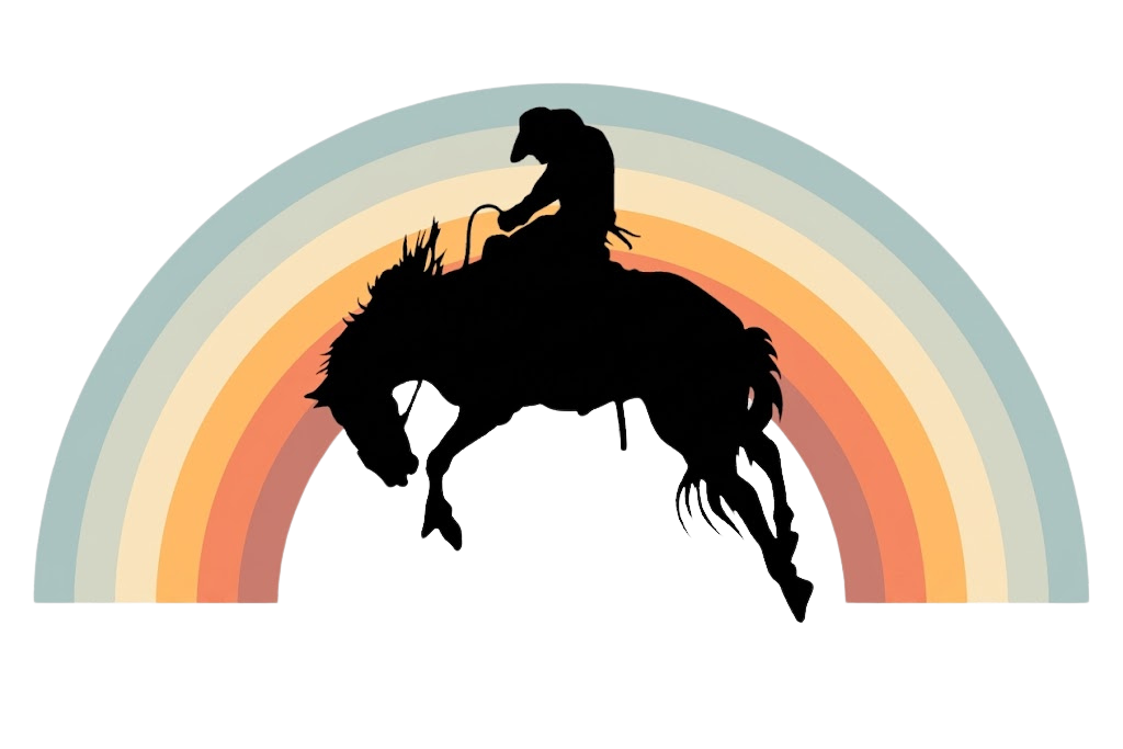 OUTlaw Pride rainbow cowboy